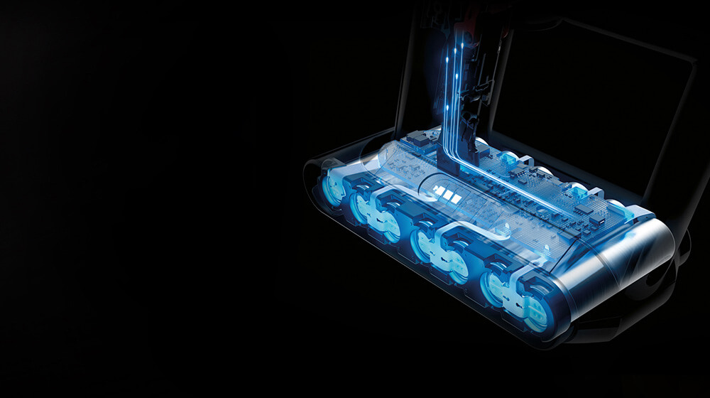 Longer-lasting battery to clean everywhere.
