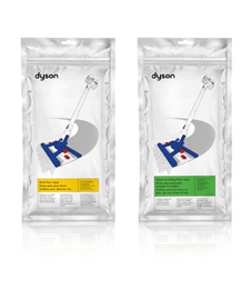 Image of the two types of Dyson wet wipes