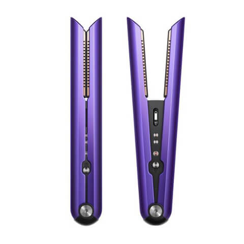 purple black Dyson Corrale closed and open product side views